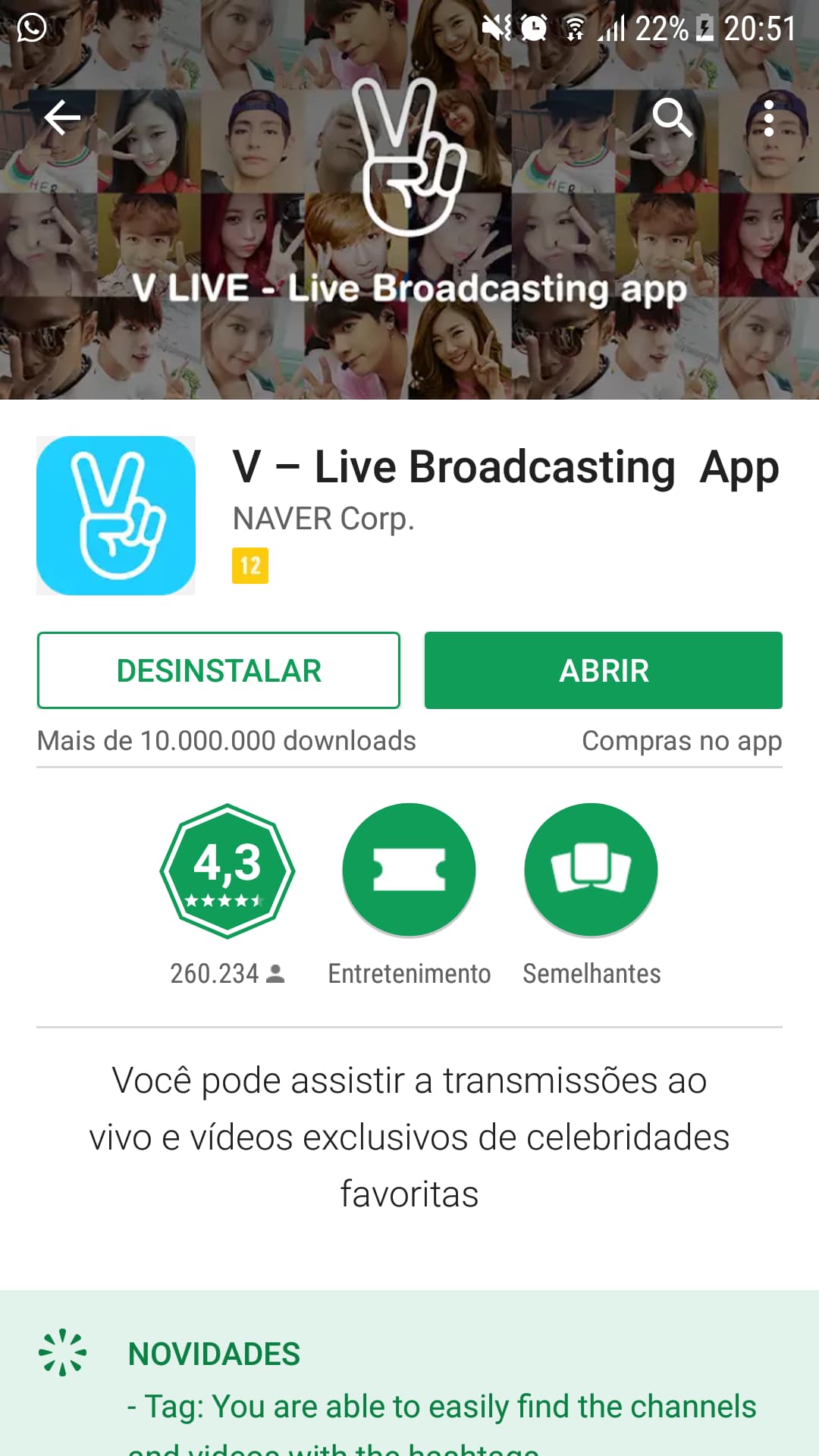 how can you get the vlive app without having facebook or twitte